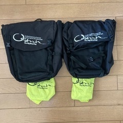 パニアバッグ（オーストリッチ製）、レインカバー付き