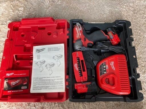 [値下げ] ミルウォーキー M12 電動工具 1/4インチ インパクトレンチ　バッテリー充電器セット