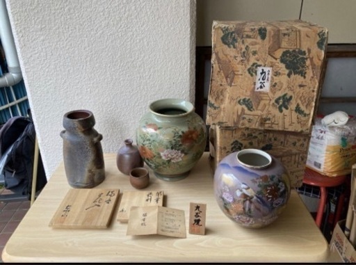 九谷焼 花瓶 壷 嶋幸博　備前焼　焼物　貴重