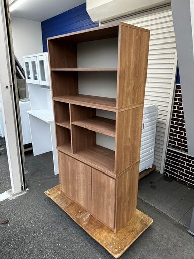 【展示品・未使用品】ブックシェルフ 本棚 リビング収納 木製 定価29,990円?自社配送時?代引き可?※現金、クレジット、スマホ決済