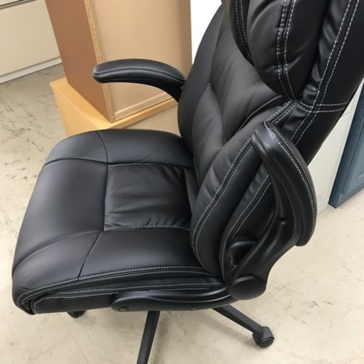 K2301-065 値下げしました　ハイバックチェア 昇降あり 肘掛け動作確認済み