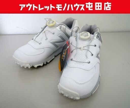 新品 new balance 23.5cm レディース ゴルフシューズ ダイヤル式 スパイクシューズ WGB574WS ホワイト/シルバー ニューバランス ☆ 札幌市 北区 屯田
