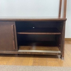 ●■1090 テレビ台 幅126×奥行42×高さ180cm 飾り棚付テレビ台の画像