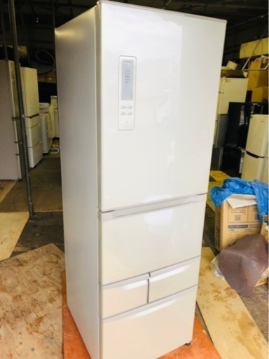 5KM 以内配送無料　東芝 TOSHIBA GR-E43GL-NU [冷蔵庫（427L・左開き） ブライトシャンパン VEGETA(ベジータ)]