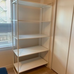 IKEA オープンラック ヨナクセル 白 80×38×160cm