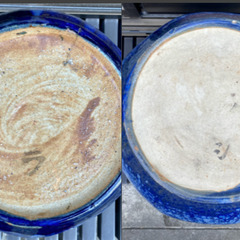 昭和レトロ　火鉢　2個　大小　水槽　植木鉢の画像