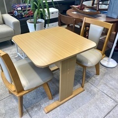 ニトリ ダイニングテーブルセット 回転式チェア 2人掛け テーブル イス