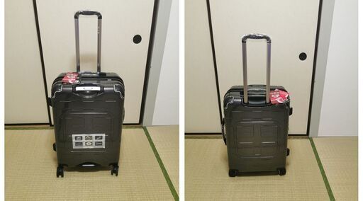 現在お申し込みが殺到しているため新規問い合わせ停止中　未使用スーツケース美品Ｍサイズ TSAロック搭載コーナーパッド付 ダブルキャスター