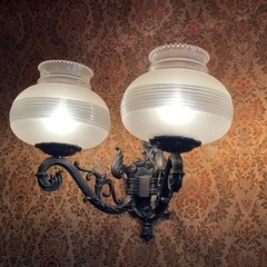 【価格交渉可】中古　シャンデリア　照明　セット　昭和　レトロ　ヴィンテージ　ビンテージの画像