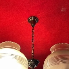 【価格交渉可】中古　シャンデリア　照明　セット　昭和　レトロ　ヴィンテージ　ビンテージの画像