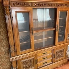 【価格交渉可】中古　食器棚　水屋　昭和　レトロ　ヴィンテージ　ビンテージ　洋風の画像