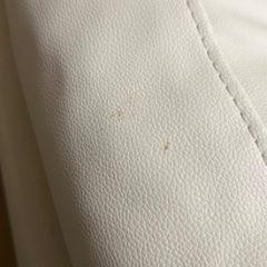 2人用ソファ（合皮ホワイト、美品）の画像