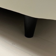 2人用ソファ（合皮ホワイト、美品）の画像