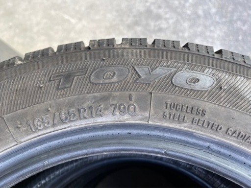 はめ替え工賃込み！19年製165/65R14 TOYOスタッドレス ガリットGIZ 中古4本セット！