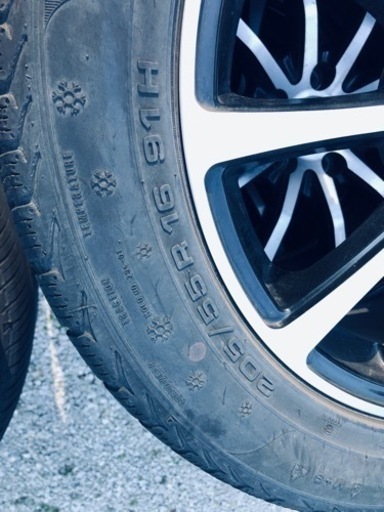 冬タイヤ 205/55R16 プリウス等用アルミホイール付きスタッドレス 4本組