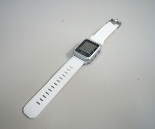 使用感少 朝日ゴルフ ゴルフ用GPSナビ EAGLE VISION watch4 EV-717 ホワイト ユニセックス 腕時計型 ☆ 