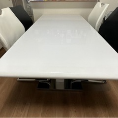 引取り場所変更　ダイニングテーブルセット 4人掛け 幅160cm...
