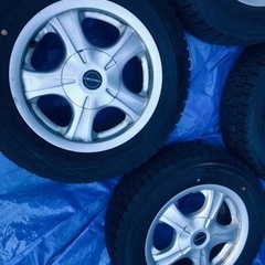 冬タイヤ 175/70R14 コンパクトカー用アルミホイール付きスタッドレス4本組の画像