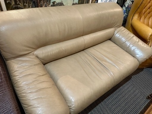 ⚠️値下げしました‼️総本革‼︎ソファ