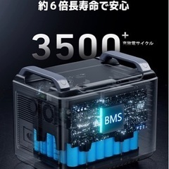 AFERIY ポータブル電源 大容量 1997Wh/624000mAh リン酸鉄リチウム蓄電池 2000W(サージ4000W) の画像