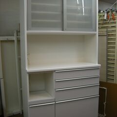 R334  松田家具 キッチンボード、食器棚、幅118cm 美品