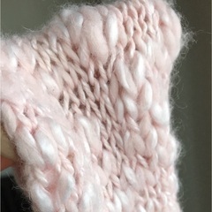 手編み風☆ニットロングマフラーの画像