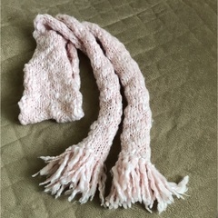 手編み風☆ニットロングマフラー