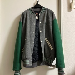 スタジャン USA製　XL 本革ポケット　スタジアムジャンパー ...