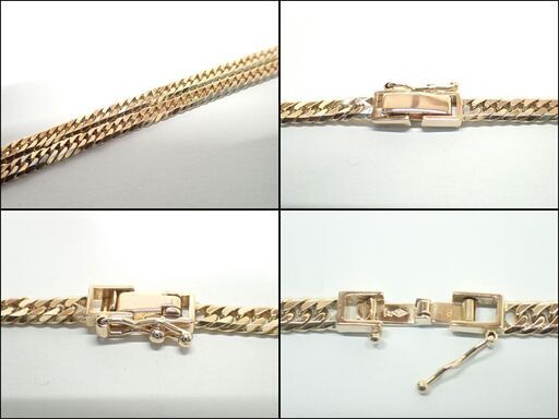 E660 ネックレス K18 30.1g 喜平 6面 ダブル