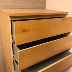 【再募集→お話し中】15日迄　IKEA  マルム　チェスト3段　洋服タンス　2台あります。の画像
