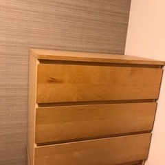 【再募集→お話し中】15日迄　IKEA  マルム　チェスト3段　...