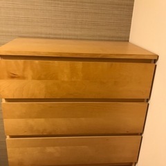 【再募集→お話し中】15日迄　IKEA  マルム　チェスト3段　洋服タンス　2台あります。の画像