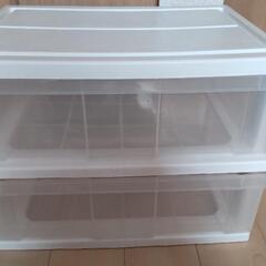 (引取先決まりました)クリア収納ケース無料で譲りますの画像