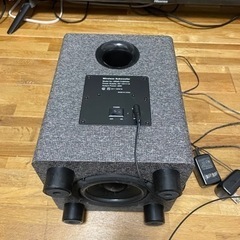 【良音質、サブウーハー付き】①スピーカー/GRND-TVSPK04/2.1ch サウンドバースピーカー/ワイヤレスサブウーファー付き【家電・ビジュアル・オーディオ】の画像