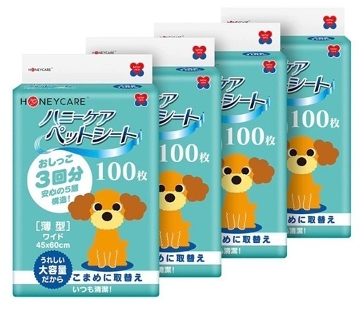 ハニーケア ペットシート 100枚×4袋