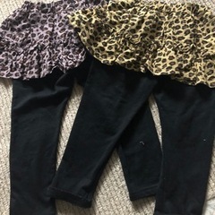 スカートパンツ　レオパード