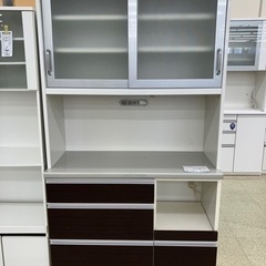 食器棚　ユーアイ　国産　サイレントレール　ウォールナット　ブラウン ユーアイ 食器棚 TJ483