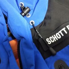 Schott 2TONE ダウンジャケット S ブルーの画像