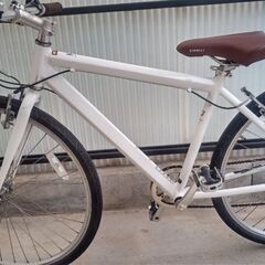 クロスバイク白茶色