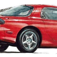 NC-362 アンフィニRX-7 限定版画 直筆サイン有 額装済 作家 平右ヱ門の画像