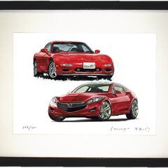 NC-370 アンフィニRX-7 限定版画 直筆サイン有 額装済 作家 平右ヱ門の画像