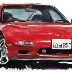 NC-370 アンフィニRX-7 限定版画 直筆サイン有 額装済 作家 平右ヱ門の画像