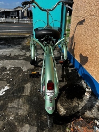 プリジストン　ミンナ　大人用三輪車　前二輪　グリーン新品