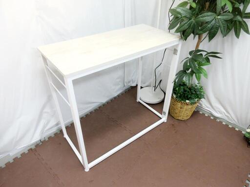 ☆T2352☆ NITORI ニトリ 折りたたみテーブルNポルダ　ホワイトウォッシュ