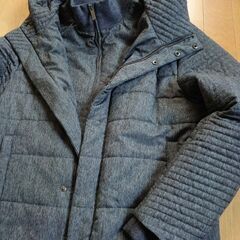【美品】Calvin Kleinレイヤード中綿ジャケット大人系グレーMの画像