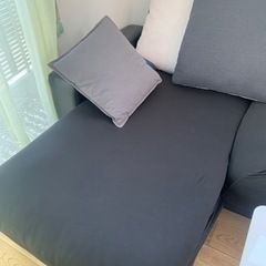 定価20万★ニトリ✨キングダム✨3KD 布張り　右　カウチソファ　ソファー　3人がけソファー　オットマン　2人がけソファーの画像