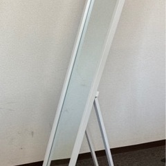 【中古品】姿見 鏡 全身鏡 白 メーカー記載なし j1-14
