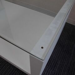 【お値下げ！】JM16692)ガラスローテーブル (東谷(株)) 幅：約90cm 高さ：約41.5cm 奥行：約45cm 中古品【取りに来られる方限定】の画像