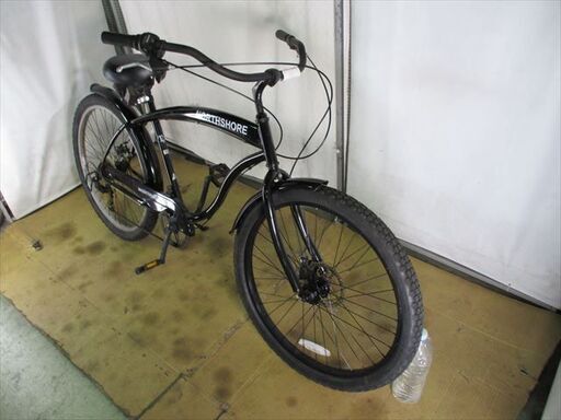 C425　\17800スタート★整備済み★ビーチクルーザー　黒★ 中古自転車 【26インチ 】
