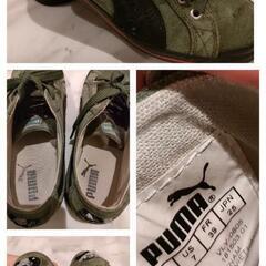 【引渡先決定】プーマ　スエードスニーカー　カーキ25センチの画像